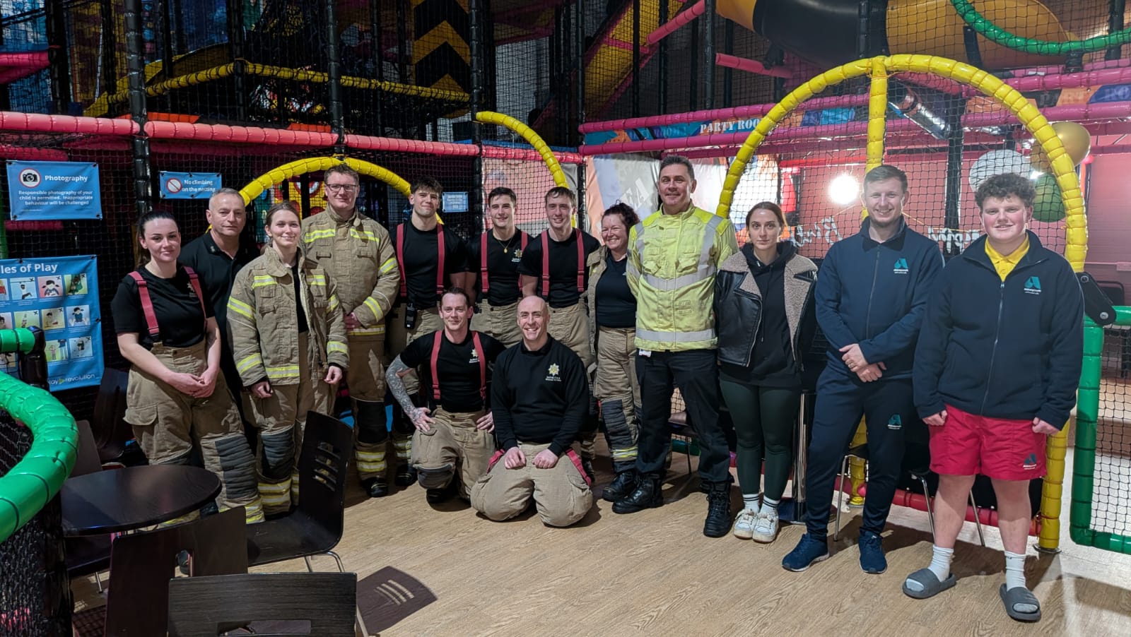 firefighters and staff of haverhill leisure centre